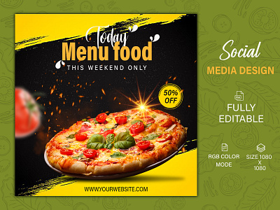 Pizza Banner | Social Media Post Design