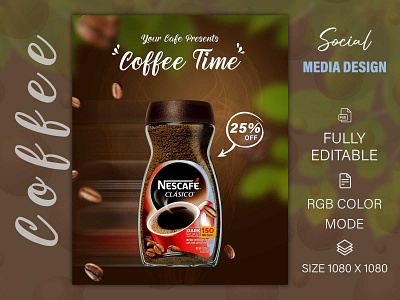 Coffee Banner | Social Media Post Design ad advertiging banner design branding coffee cover design facebook ad facebook post graphic design instagram ad instagram poster marketing poster design short social media ad banner social media banner social media post design stories ui