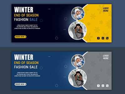 Winter Fashion Banner | Social Media Post Design ad advertiging branding cover design facebook ad facebook post fashion graphic design instagram ad instagram post marketing short social media ad banner social media banner social media post design template ui web banner winter