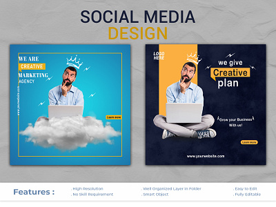 Agency Marketing Banner | Social Media Post Design