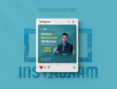 Business Webinar Banner | Social Media Post Design ad advertiging branding business design facebook ad facebook post flyer graphic design instagram ad instagram post marketing motion graphics online shot social media ad banner social media banner social media post design ui webinar