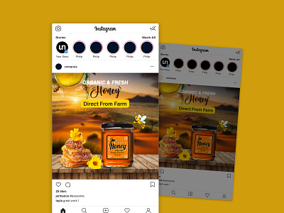 Honey Banner | Social Media Post Design
