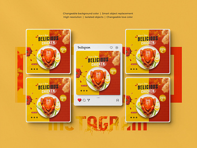 Chicken Banner | Social Media Post Design ad advertiging branding chicken delicious design facebook ad facebook post flyer graphic design instagram ad instagram post sale shot social media ad banner social media banner social media post design template ui web banner