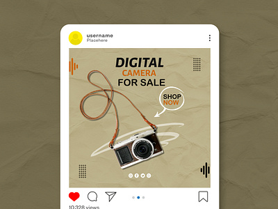 Digital Camera Banner | Social Media Post Design ad advertiging branding camera cover design dslr facebook ad facebook post graphic design instagram ad instagram post motion graphics shot social media ad banner social media banner social media post design stories template ui