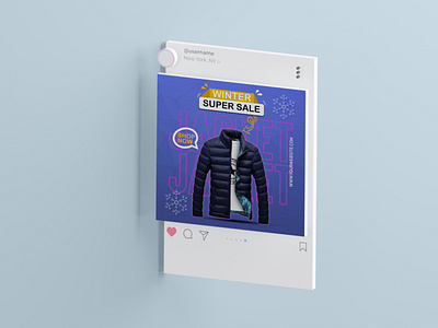 Winter Jacket Banner | Social Media Post Design