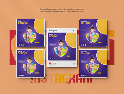 Back to School Banner | Social Media Post Design ad advertiging back to school collage cover design facebook ad facebook post flyer graphic design instagram ad instagram post school shot social media ad banner social media banner social media post design template ui web banner