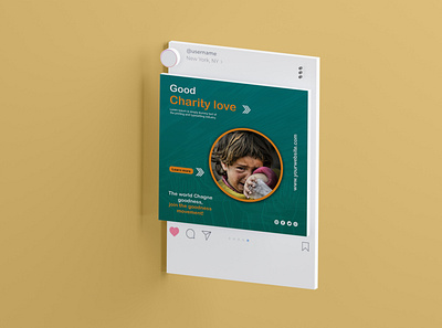 Charity Love Banner | Social Media Post Design ad advertiging branding charity children design facebook ad facebook post flyer graphic design instagram ad instagram post shot social media ad banner social media banner social media post design stories template ui web banner