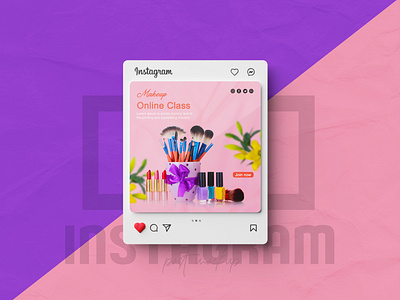 Online Makeup Class Banner | Social Media Post Design