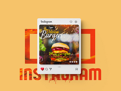 Burger Banner | Social Media Post Design ad advertiging branding burger design facebook ad facebook post flyer graphic design instagram ad instagram post poster resturant shot social media ad banner social media banner social media post design template ui web banner