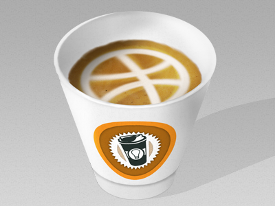 Dribbble Coffee Cup coffee cup desiign dribbble illustrator photoshop