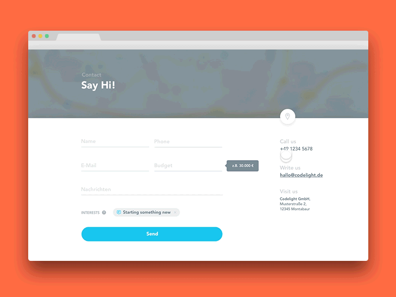 Contact Form Animation