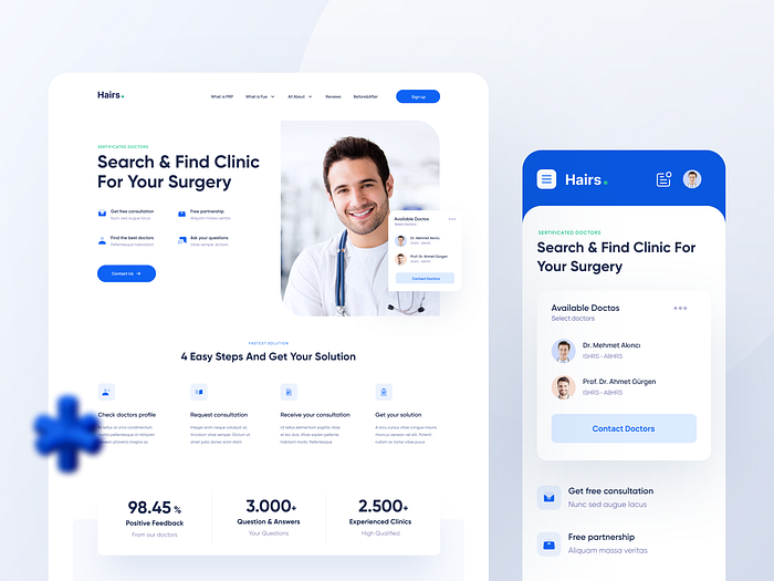 Clinic Landing Page By Omer Erdogan On Dribbble