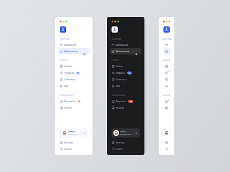 Sidebar Navigation by Omer Erdogan on Dribbble