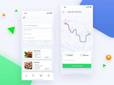 Food delivery track page