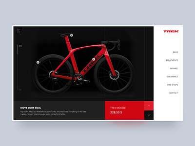 Bike ecommerce layout