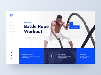 Fitness Hero Concept fitness header workout