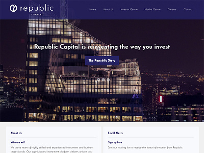 Republic Capital republic wealth webdesign