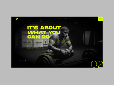 Fitness UI art direction athlete concept fitness gym homepage minimal one page sports ui ui design website website design