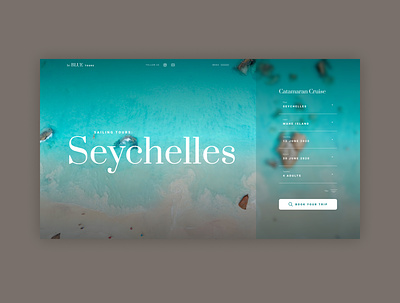Seychelles tours concept design flat form design minimal nature travel ui ui design ux design website website design