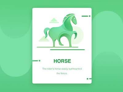 Horse animal green horse