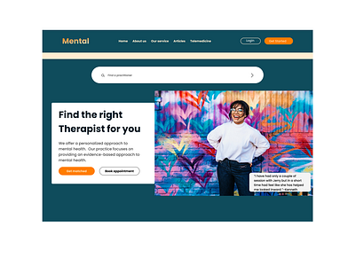 Mental website design: Home page