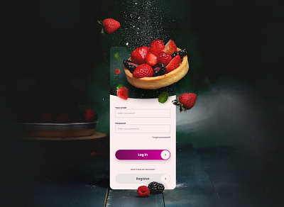 The Flavor Experience App app bakery cake cakes design graphic design lemonpie pie strawberry strawberrycake sweet ui ux
