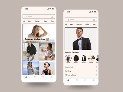 Fashion E-Commerce app apparel classic design e commerce fashion online shop ui design visual design