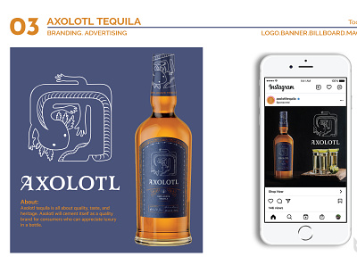 AXOLOTL TEQUILA branding graphic design illustration logo packaging