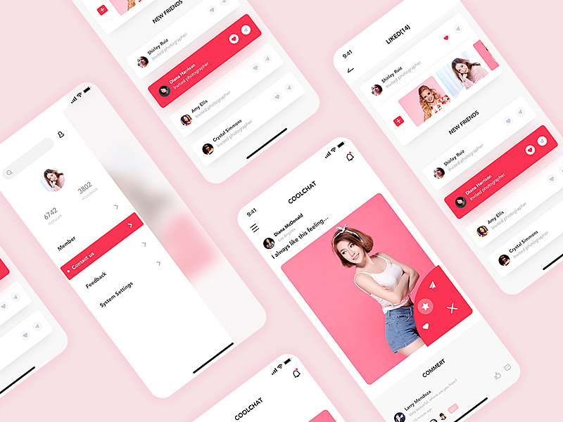 Cool Chat APP by Jenson Z. on Dribbble