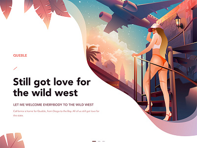 California Love california design girl illustration illustrator love queble web design