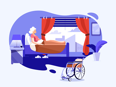 An animation project for a hospital app blue colorful design illustration illustrator jensonn queble ui web