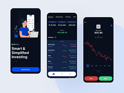 Investing App UI Design (Mock UI)