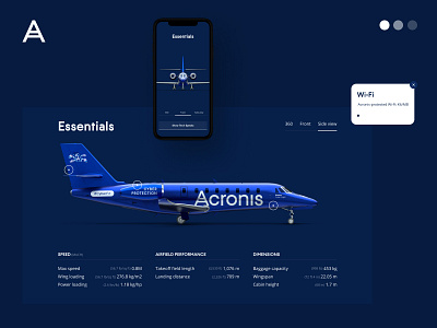 Acronis Jet acronis flying jet luxury ui ux ux design web webdesign