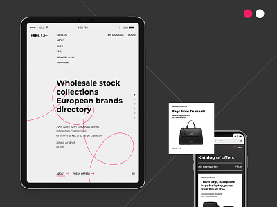 TakeOff 👗 behance clothes trading ui ux ux design web webdesign