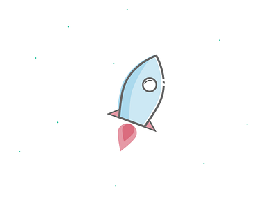 Illustration exploration illustration rocket