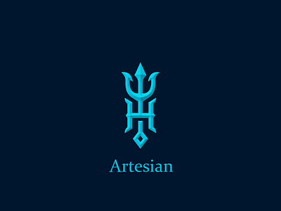 Artesian Logo Design blue brand identity branding logo logofolio logotype