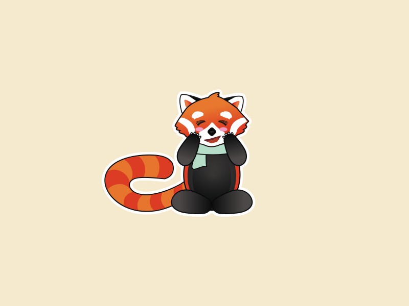 The red panda by 可子 on Dribbble