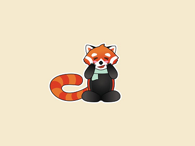 The red panda design，illustration