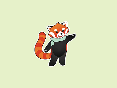 The red panda design，illustration