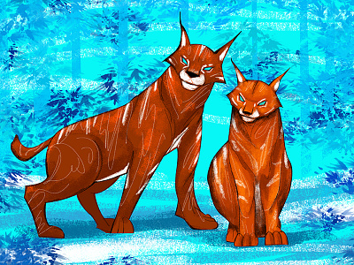 The bobcats animals bobcats design illustration the