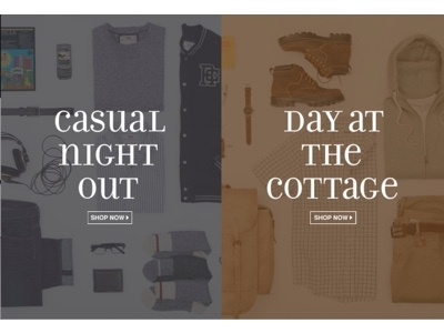Day/Night Men's clothing mens photography site design