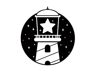 Sign Illustration 3 illustration lighthouse night space star
