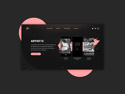 Artistic Website artistic ui ux web design website wev