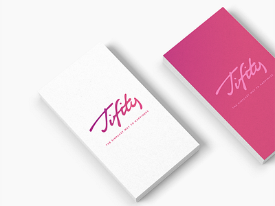 Tifity logo and business card colorful handwritten lettering logo