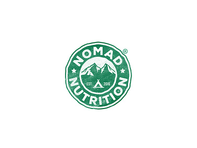 Nomad Nutrition logo crest crest logo green logo logodesign round