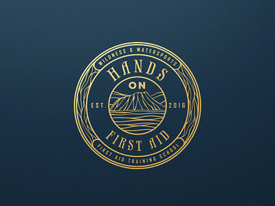 Hands On First Aid logo crest crest logo design emblem logo round