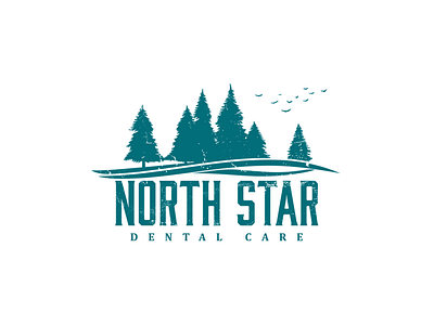 NorthStarDentalCare logo art combination mark forest logo logo design tree