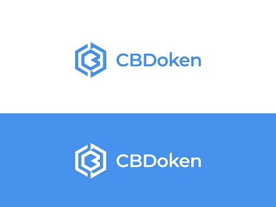 CBDoken logo blue cbd cbd logo crypto cryptocurrency design logo oil token