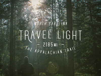 Travel Light lettering typography wordmark