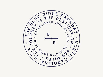 Survey Marker badge design mountains symbol typography words